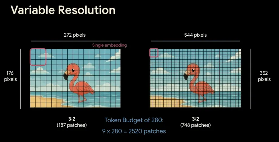 Variable Resolution with 3x3 patch pooling